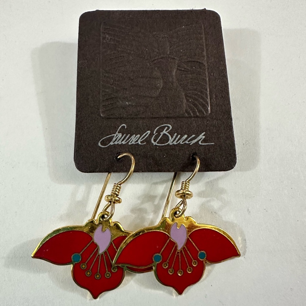 Vintage Authentic Laurel Burch Desert Flower Earrings